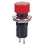 PUSH BUTON ON / OFF SPST 3A RONDE ROUGE