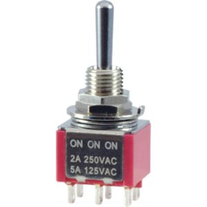 TOGGLE SWITCH ON / OFF / ON DPDT 5A