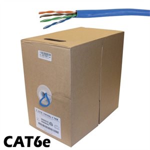 (02059) Cable réseau CAT6 FT6 Bleu 1000 pi.