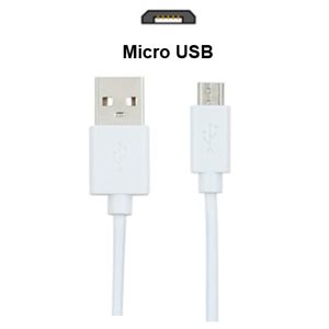 CÂBLE MICRO USB 6 Pieds Blanc Vrac, (03188)